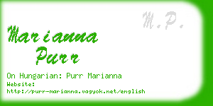 marianna purr business card